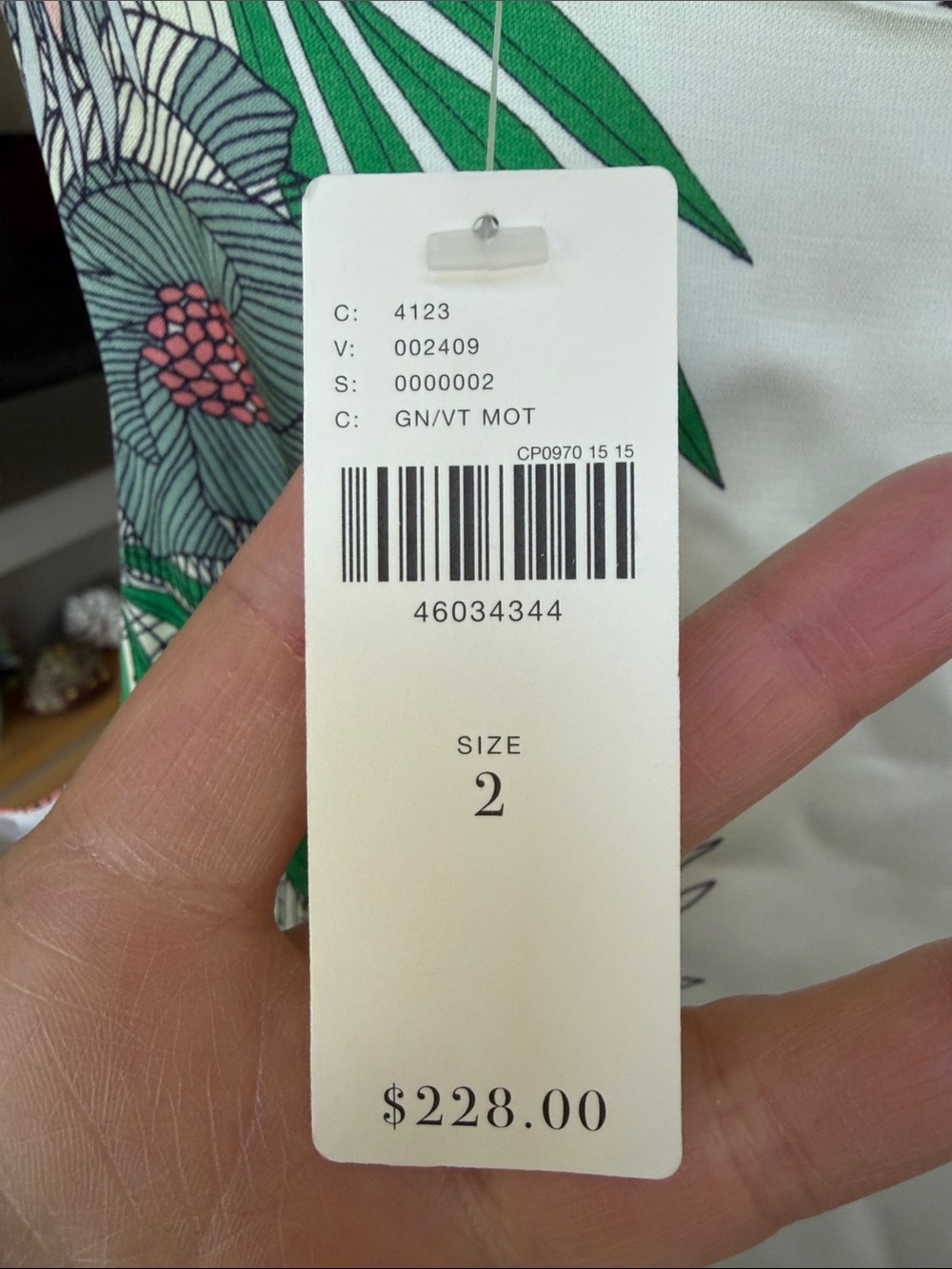 NWT Anthropologie Corey Lynn Calter Bloome Jumpsuit in Cream and Green sz 2 - Picture 5 of 12